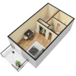 The Elm 3D Furnished Floor Plan Web