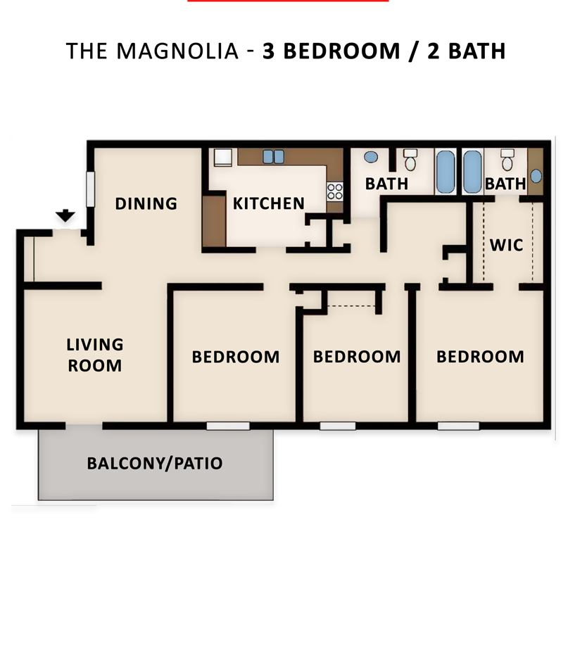 The Magnolia Plan recently renovated apartments in Homewood